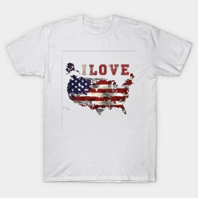 I love the USA T-Shirt by leodesigns